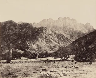 Mount Serbal, from the Wadi Feiran, Egypt, 1858