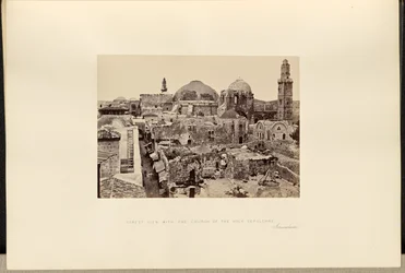 Street view with the Church of the Holy Sepulchre, Jerusalem
