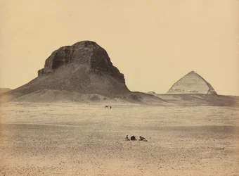 The Pyramids of Dahshoor from the East, 1857