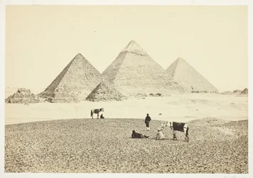 The Pyramids of El Geezeh, from the Southwest, 1857