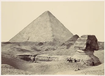 The Sphinx and Great Pyramid, Gizeh