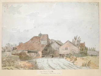 A colored view of an oil mill, near Twickenham Common