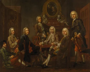 Portrait of a Group of Gentlemen, with the Artist