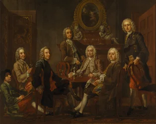 Portrait of a Group of Gentlemen, with the Artist