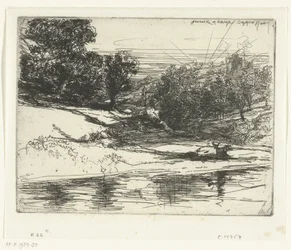 Landscape Around Castell Newydd in Wales (title on object)