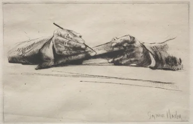 Hands Drypointing