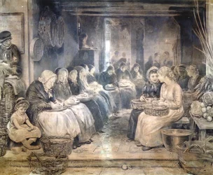 Covent Garden Scene - Women Workers Seated