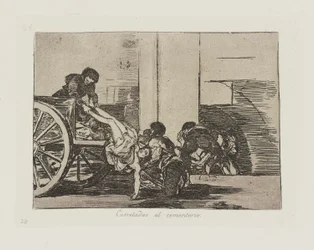 Cartloads to the Cemetery, Plate 64 from the Series The Disasters of War