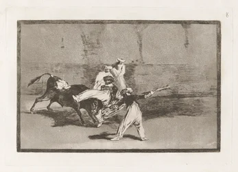 A Moor Caught by the Bull in the Ring, Plate 8 from La Tauromaquia