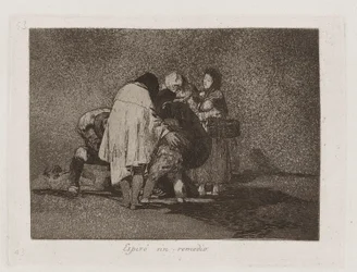 There Was Nothing to Be Done and He Died, Plate 53 from The Disasters of War