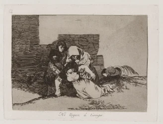 They Do Not Arrive in Time, Plate 52 from The Disasters of War