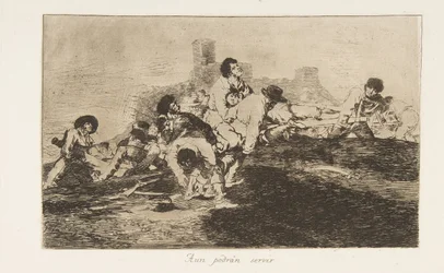 Plate 24 from The Disasters of War: They Do Not Want To
