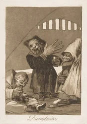 Plate 49 from Los Caprichos: Hobgoblins Duendecitos