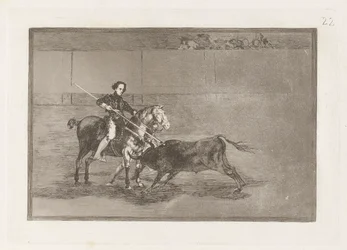 Manly Courage of the Celebrated Pajuelera in the Ring at Saragossa, Plate 22 from La Tauromaquia