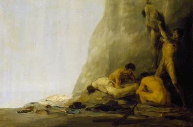Cannibals Preparing their Victims, or The Bodies of Jean de Brebeuf and Gabriel Lallemant being skinned by the Iroquois in 1649