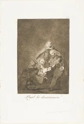How they Pluck Her, plate 21 from Los Caprichos