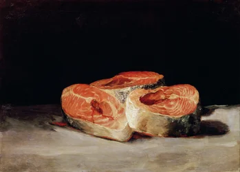 Still Life with Slices of Salmon