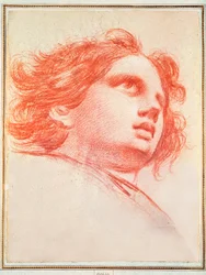 Head of an Angel (Preparatory Drawing for Adoration to the Name of God)