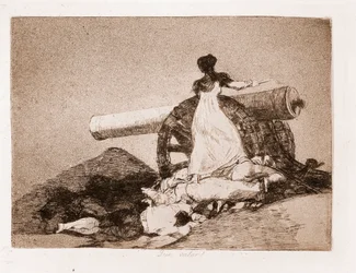 The Disasters of War: What courage! (etching from a preparatory drawing)