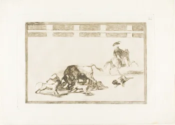 They Loose Dogs on the Bull, Plate 25 from The Art of Bullfighting