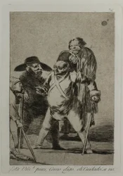 You understand? ... well, as I say... eh! Look out! otherwise..., plate 76, from Los Caprichos