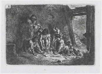 Group of Figures Playing a Game, 1850