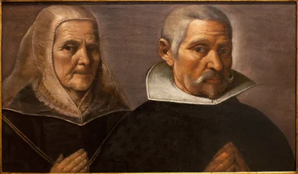 Portrait of a Praying Age Couple