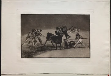 Bullfights: The Moors Use Donkeys as a Barrier to Defend Themselves Against the Bull Whose Horns Have Been Tipped with Balls