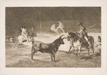 The Celebrated Picador, Fernando del Toro, Provokes the Angry Bull with His Lance