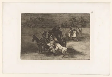 Men Attacking a Bull from a Carriage