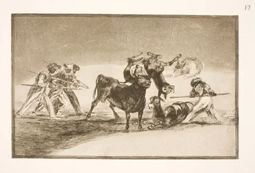 The Moors Use Donkeys as Barriers to Defend Themselves Against the Bull, Whose Horns Have Been Fitted with Balls