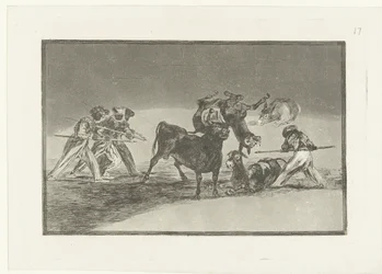 Moors and Donkeys Fighting a Bull (La Tauromaquia)