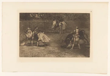 Picador Stabs a Bull (Bullfighting series)
