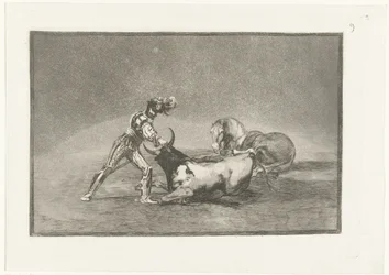Spanish Knight Kills a Bull