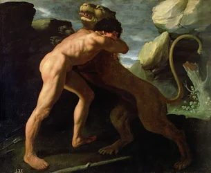 Hercules Fighting with the Nemean Lion