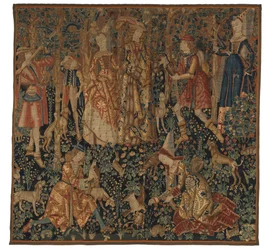 Tapestry depicting The Pheasant Hunt