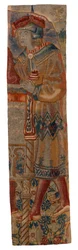 Narrow Strip of Tapestry Depicting the Figure of a Youth, Early 16th Century