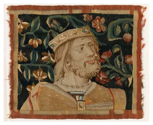 Tapestry Fragment Depicting the Head of a King, Late 15th Century