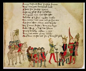 Attila the Hun in Discussion with One of His Warriors, from The War of Attila by Nicola da Casola