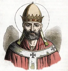 Portrait of Pope Damasus I, drawing from 