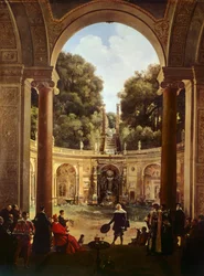 Cardinal Pietro Aldobrandini receiving Domenichino