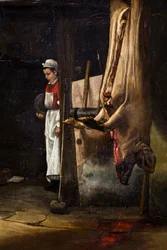 The Pig or Interior of a Yard with a Skinned Pig