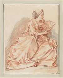 A Young Lady with a Fan