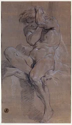 Academy of a Seated Nude Man