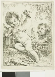 Two Putti with a Bird