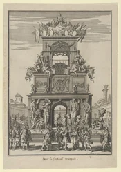 Triumphal arch erected in honor of Cardinal Mazarin after the Treaty of the Pyrenees, ca. 1664-65