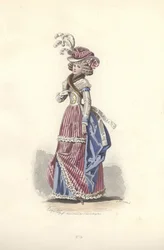 Woman in Tricolor Outfit, Era of Marie Antoinette