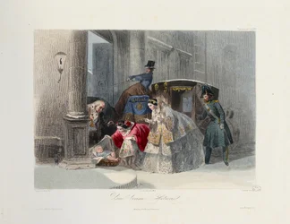 A Good Deed, from Les Modes Parisiennes, c.1860