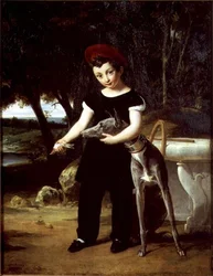 Henri of France Duke of Bordeaux at the Home of the Duchess of Angouleme at the Chateau of Villeneuve lEtang