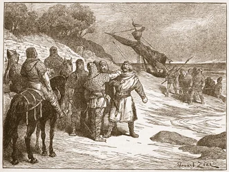 Harold Taken Prisoner by the Count of Ponthieu, Illustration from 